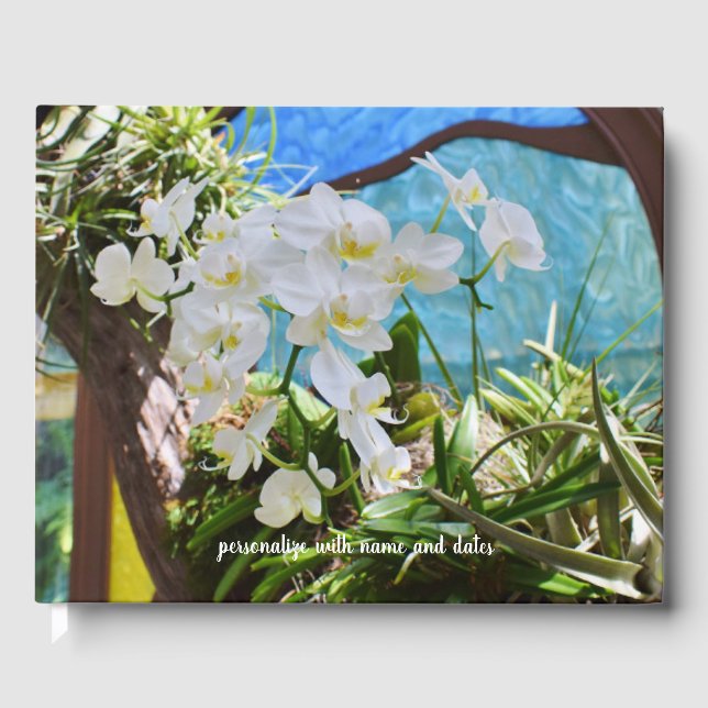 Libro de Invitados de Orquídeas Blancas (Anverso)