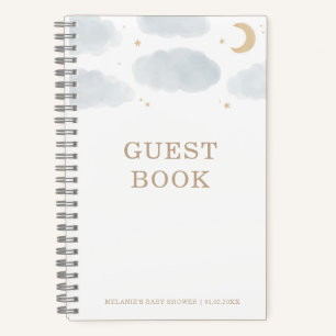 Libro de invitados de Over the Moon Baby Shower