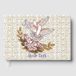Libro de invitados de palomas y Rosas
