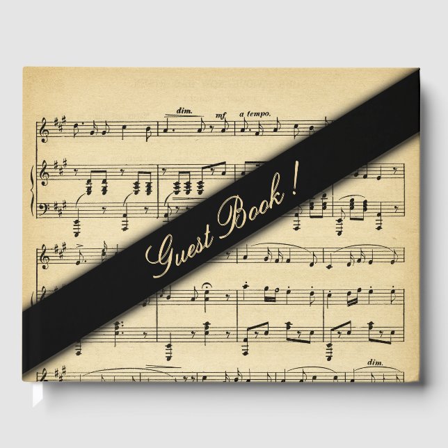 Libro de invitados de partituras antiguas (Anverso)