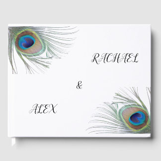 Libro de invitados de Peacock Boda