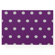 Libro de invitados de Polka Dot (Plum & Silver)