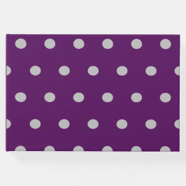 Libro de invitados de Polka Dot (Plum & Silver)