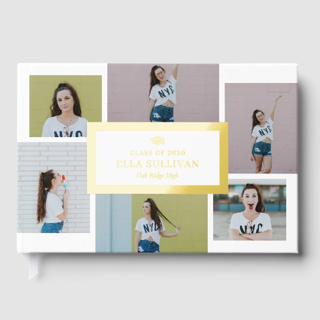 Libro de invitados de posgrado de Relieve metaliza (Anverso)