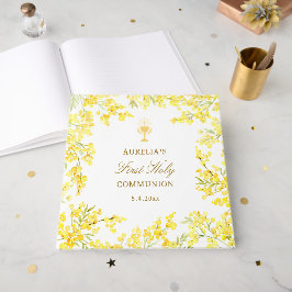 Libro de invitados de Primera Comunión con acuarel