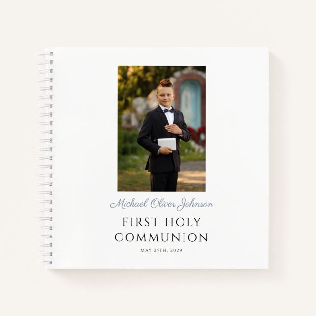 Libro de invitados de Primera Comunión con foto de (Anverso)