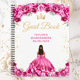 Libro de invitados de Princesa Quinceañera Rosa Ca