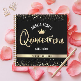 Libro de invitados de Quinceañera, Purpurina de or