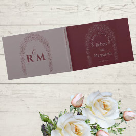 Libro de invitados de Red Floral Romantic Boda Gat