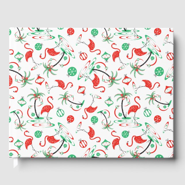 Libro de invitados de Red Navidades Flamingo Multi (Anverso)