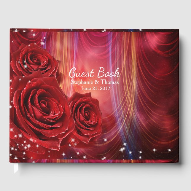 Libro de invitados de Red Roses Boda (Anverso)