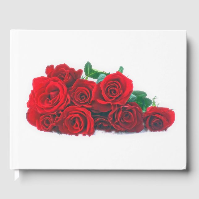 Libro de Invitados de Rosas Rojas Vivas (Anverso)