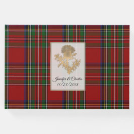 Libro de invitados de Royal Stewart Plaid Thistle