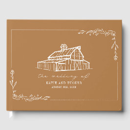 Libro de invitados de Rustic Barn Goldenrod Farm B