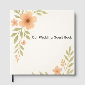 Libro de invitados de Rustic Wildflower Boda