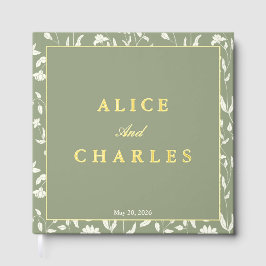 Libro de invitados de Sage green boda