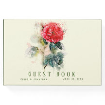 Libro de invitados de Shabby Chic Rosa Boda