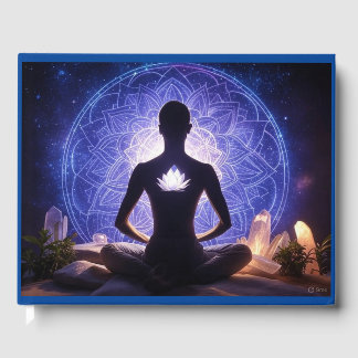 Libro de invitados de silueta meditante - Evento e