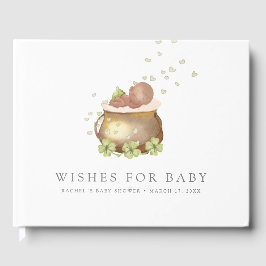 libro de invitados de st patricys day baby ducha