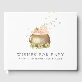 libro de invitados de st patricys day baby ducha