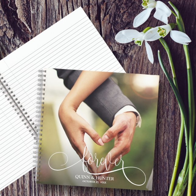 Libro de invitados de su Boda fotográfico (Choose SOFT or HARD cover and inside pages,*College Ruled style shown here.)