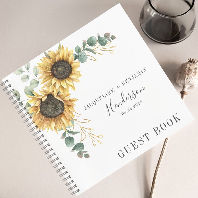 Libro de invitados de Sunflower Floral Eucalyptus  (Subido por el creador)