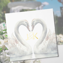 Libro de invitados de Swan Boda Relieve metalizado