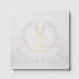 Libro de invitados de Swan Boda Relieve metalizado