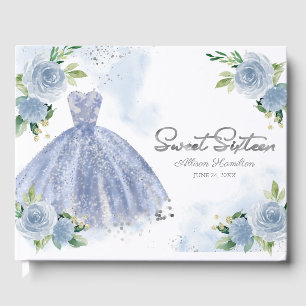 Libro de invitados de Sweet 16 Vestido floral plat