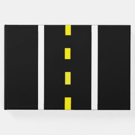 Libro de invitados de Two Lane Road (negro, blanco