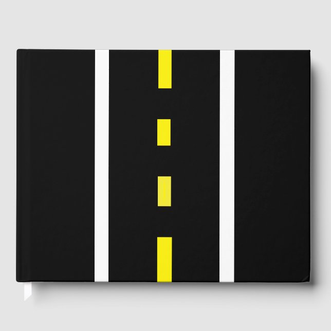 Libro de invitados de Two Lane Road (negro, blanco (Anverso)
