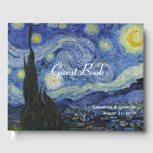 Libro de invitados de Van Gough Starry Night Boda