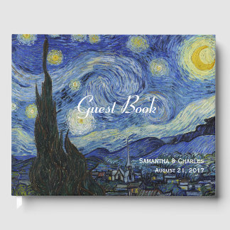 Libro de invitados de Van Gough Starry Night Boda
