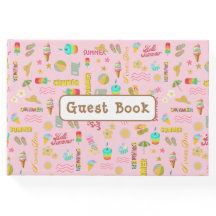 Libro de invitados de verano divertido