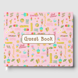 Libro de invitados de verano divertido