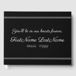 Libro de invitados de Wake Service simple y person