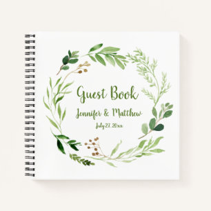 Libro de invitados de Wreath sobre la vegetación d