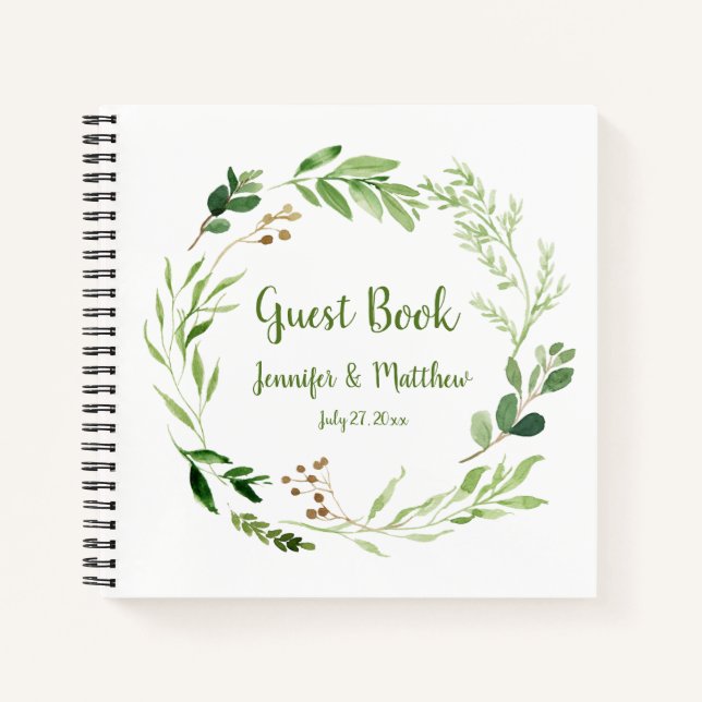 Libro de invitados de Wreath sobre la vegetación d (Anverso)