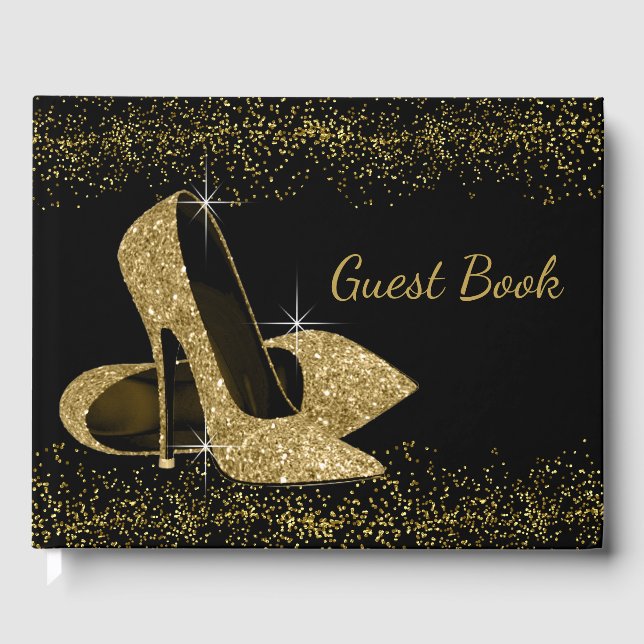 Libro de invitados de zapato de tacón alto con pur (Anverso)