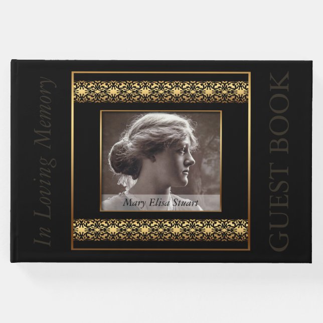 Libro de invitados decorativo de citas fotográfica (Anverso)