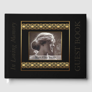 Libro de invitados decorativo de citas fotográfica