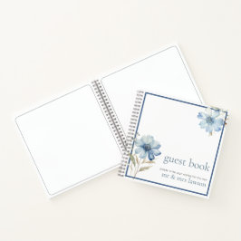 Libro de invitados del Boda de Flor Silvestre Azul
