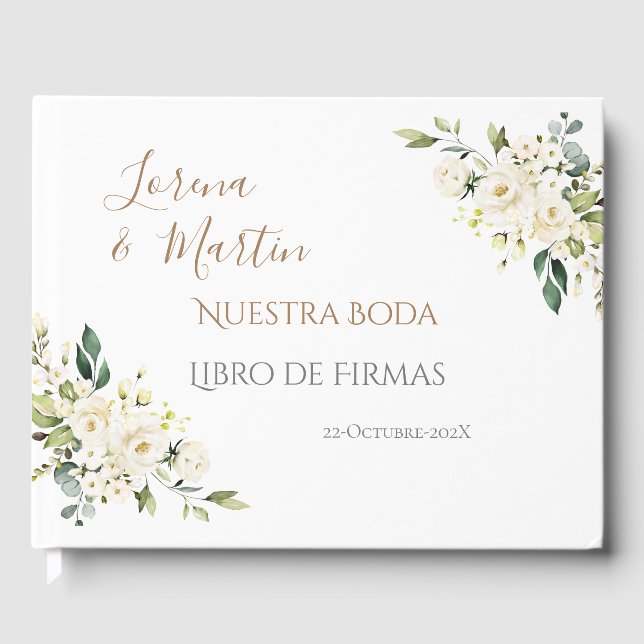 Libro de invitados del Boho Boda español (Anverso)
