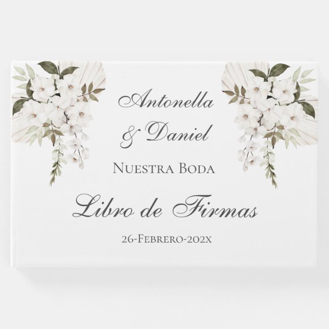 Libro de invitados del Boho Boda español (Anverso)