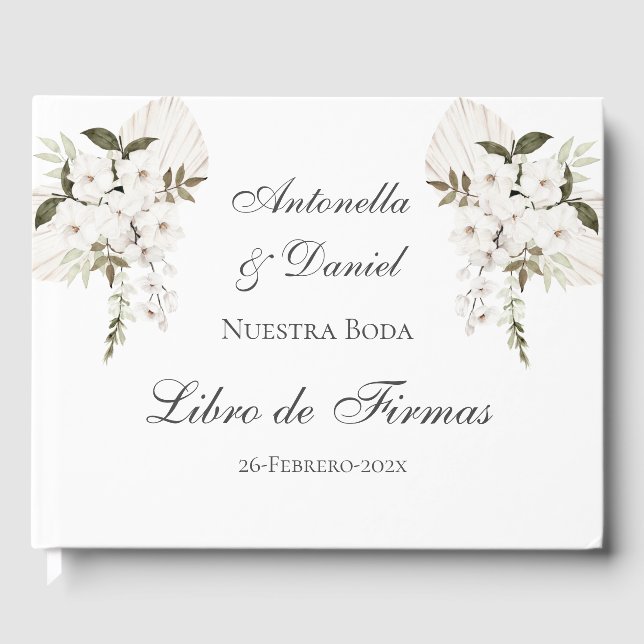 Libro de invitados del Boho Boda español (Anverso)