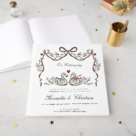 Libro de invitados del día de la boda de la histor