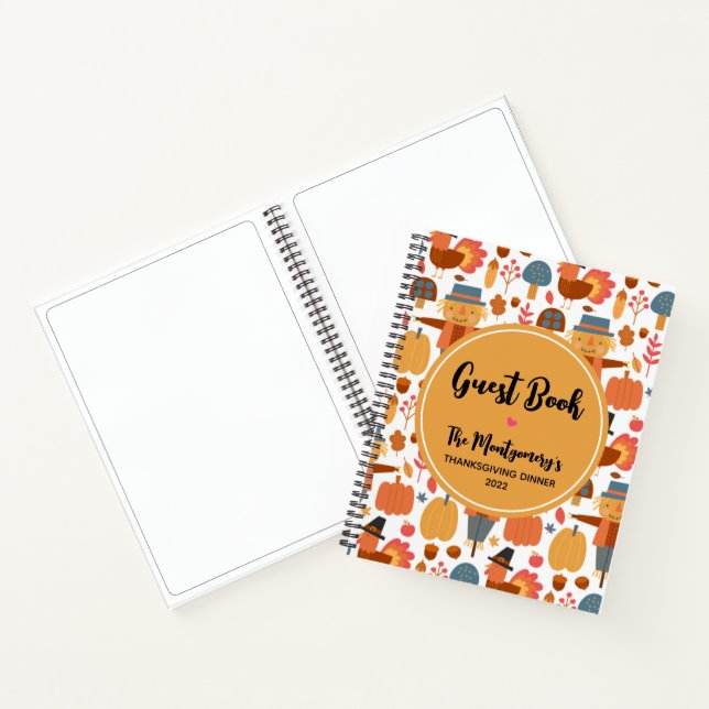 Libro de invitados del Plan de Acción de Gracias d (Interior)