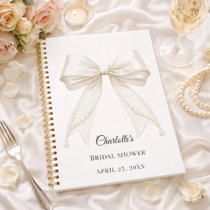 Libro de invitados Desayuno de novia lazo marfil p