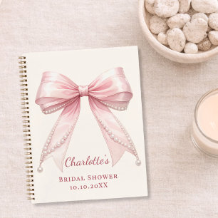 Libro de invitados Desayuno de novia lazo rosa per