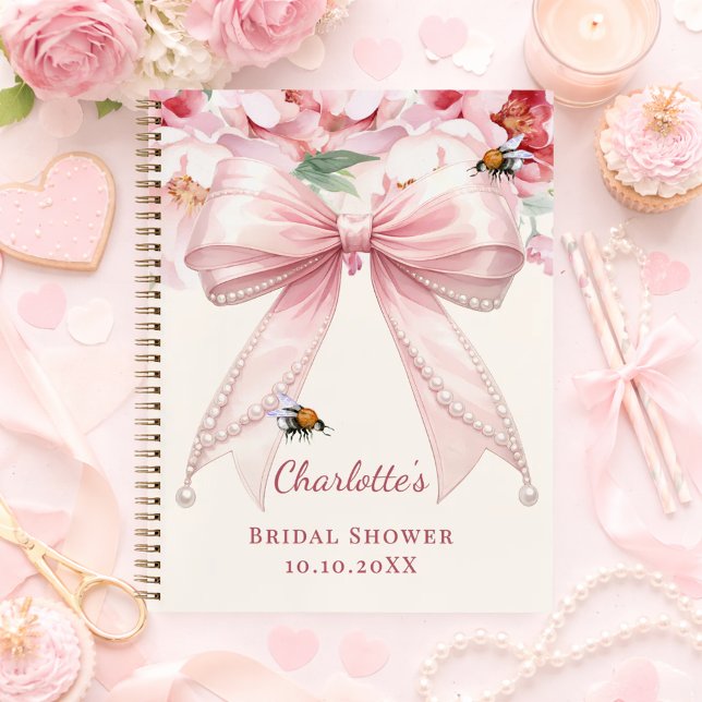 Libro de invitados Despedida de soltera lazo rosa  (Subido por el creador)